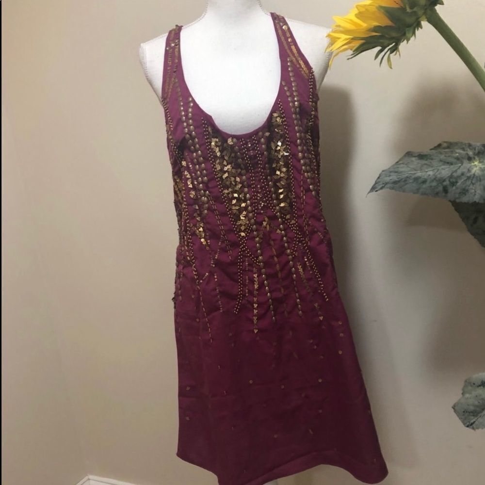 NWT Free People Ella embellished mini dress size M - Picture 1 of 6